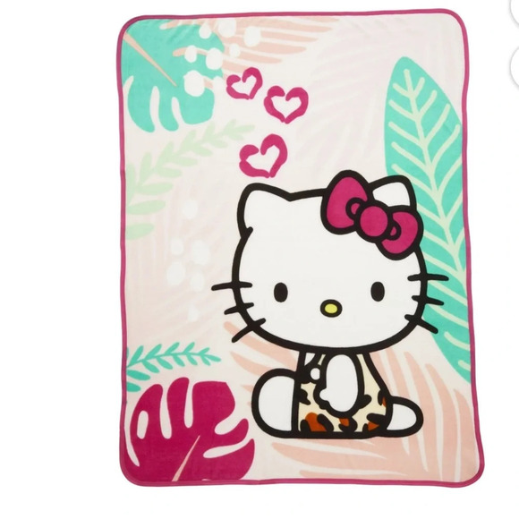Hello Kitty Welcome to the Jungle Throw - Picture 1 of 4